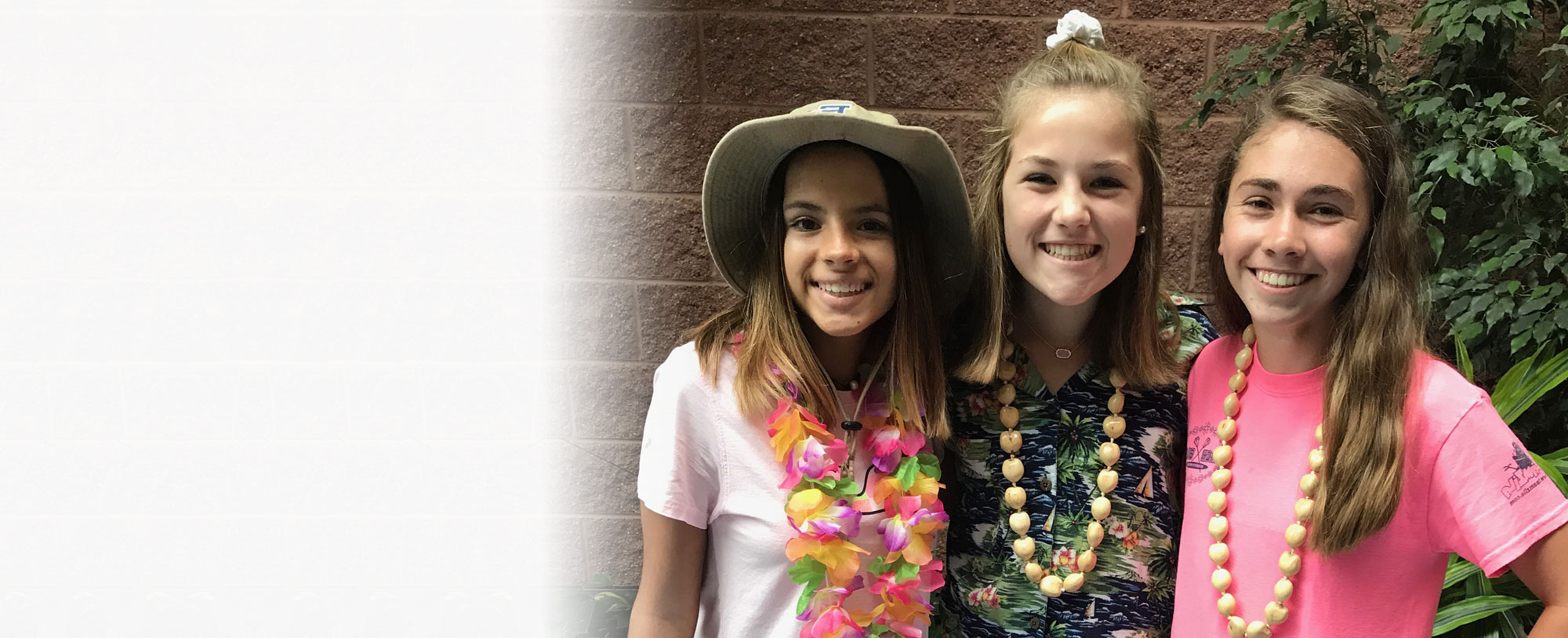 Three smiling girls